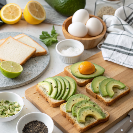 How to Make a Simple Avocado Egg ToastIngredients